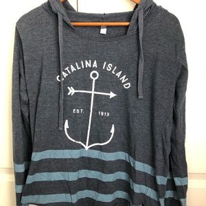 Blue Catalina Island Shirt with Hood
